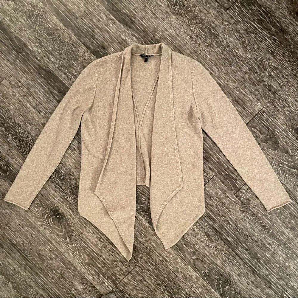 Eileen Fisher 100% cashmere open draped cardigan